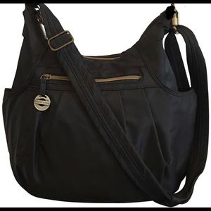 Travelon Anti-theft crossbody hobo bucket bag EUC